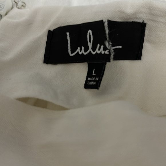 Lulu’s White Loved You All Along Tie-Back Cutout Fit and Flare Midi Dress Size L - Picture 11 of 11